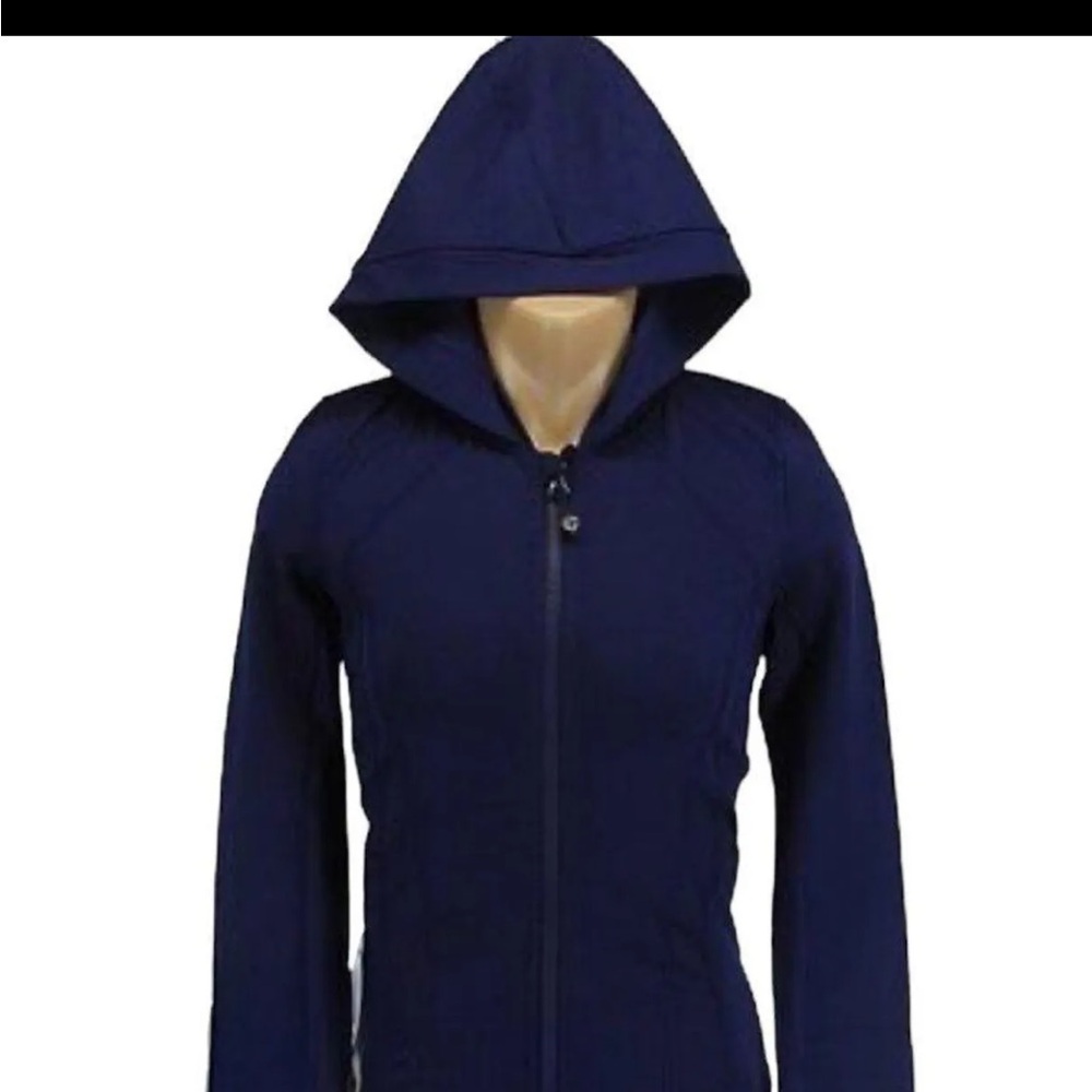 Lululemon navy blue hooded Long Jacket - Picture 9 of 16